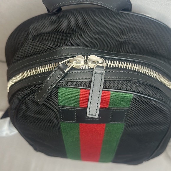 GUCCI Black Canvas Web Zip Techno Backpack - Picture 6 of 14